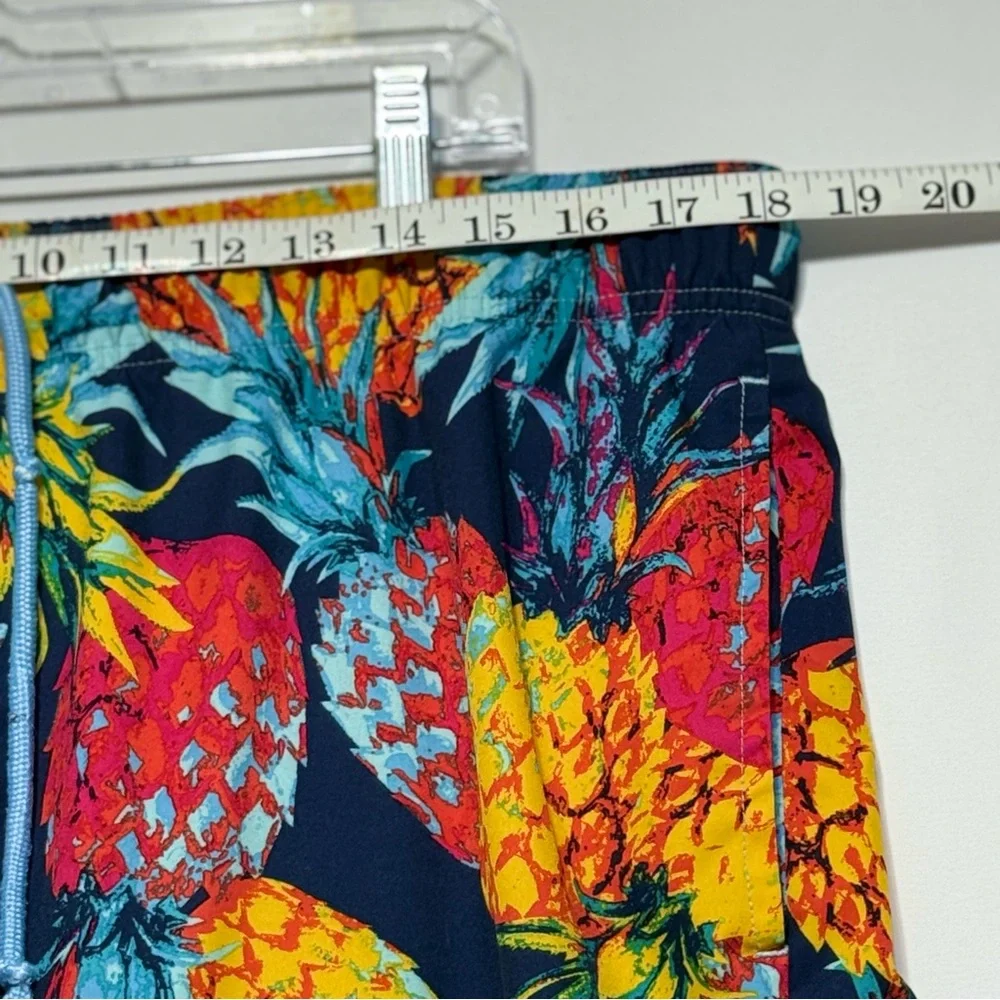 George Men's Size L Pineapple Print‎ Swim Trunks - Excellent